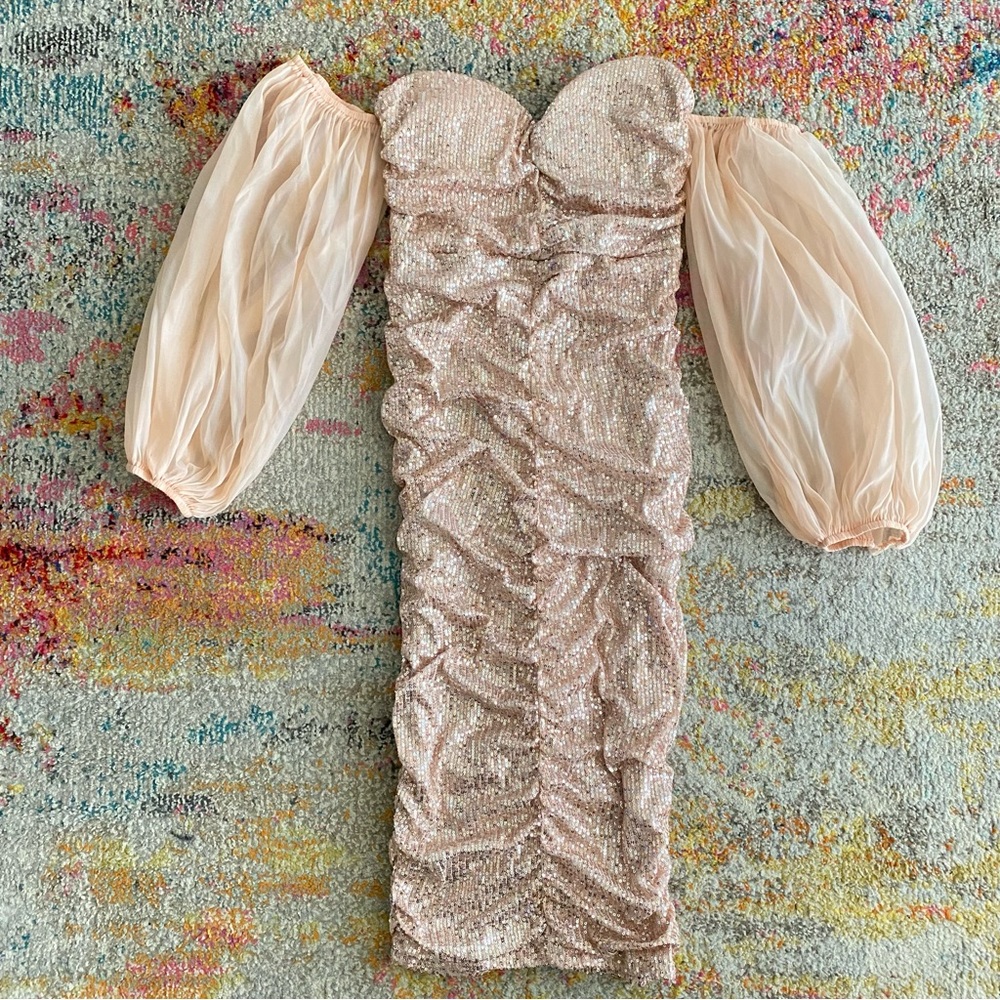 Brand New, Size XL, Blush, Sequin Dress